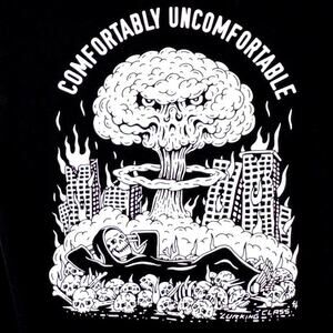 Lurking Class Tshirt Mens M Black White Skull Mushroom Cloud Streetwear Graffiti